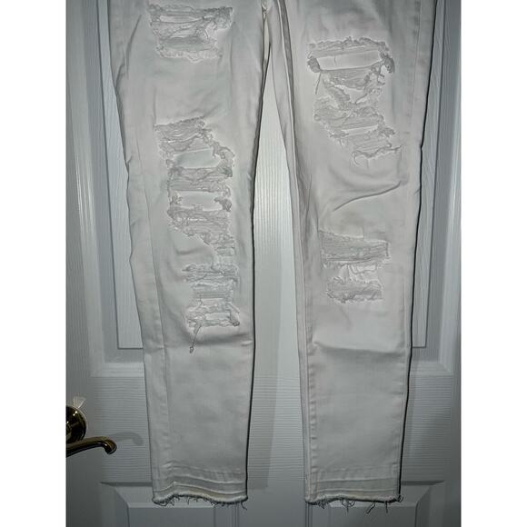 AEO American Eagle Outfitters Super Next Level Stretch White Jeggings Size 10 - Picture 3 of 10
